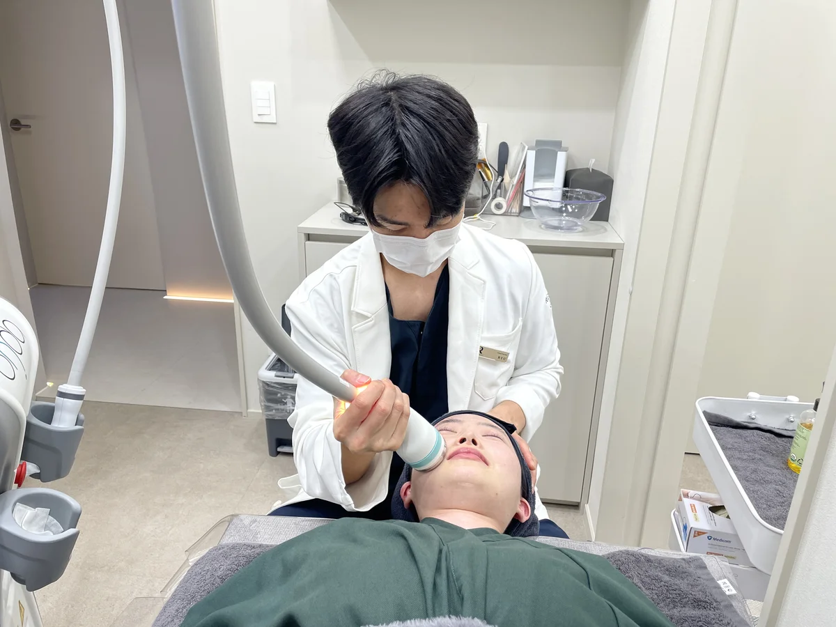Patient preparation for Ultherapy HIFU treatment at RE:BERRY Gangnam Korea
